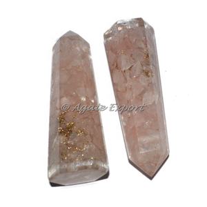 Point de cristal de guérison naturel, Quartz Rose, Orgonite, point d'obélisque - Product Image 2