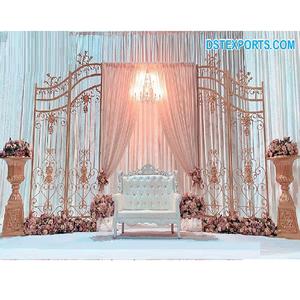 Ourwarm — arc de mariage de luxe, décor de scène tendance de réception de mariage indien - Product Image 1