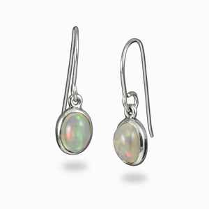 ต่างหูพลอยโอปอลของเอธิโอเปียสำหรับผู้หญิงสวยเครื่องประดับทำด้วยมือเครื่องประดับต่างหูเงินสเตอร์ลิง925ราคาขายส่ง - Product Image 1