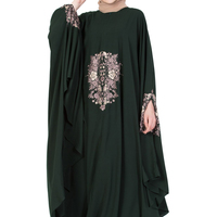 Abaya Recta de Dos Piezas de Chifón de Alta Calidad, Personalizada, al por Mayor, Modesta, de Verano, para Mujeres Musulmanas, Tallas Grandes, 100% Seda Natural