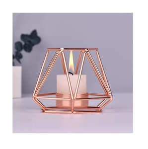 Portavelas de Metal de Hierro Ecológico de Estilo Moderno con Forma Geométrica Personalizada para Decoraciones Colgantes de Boda y Navidad - Product Image 4