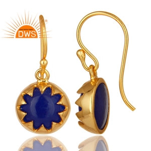 Meilleures ventes 2026 : Boucles d'oreilles pendantes en argent sterling avec pierre naturelle Aventurine bleue pour femme - Fabricant de bijoux - Product Image 3