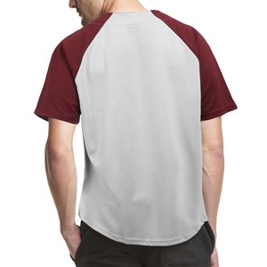 Camiseta de Béisbol para Hombre, Manga Corta, con Botones, Color Gris y Marrón, Bloques de Color, Absorbe la Humedad, Ropa Deportiva, Corte Regular - Product Image 2