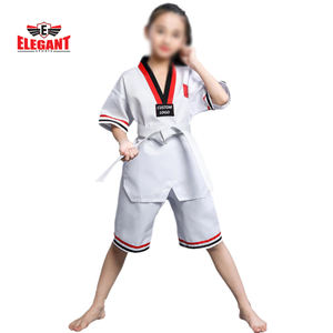 Uniforme de entrenamiento para artes marciales, uniforme de Taekwondo y Karate con logotipo personalizado, 100% algodón - Product Image 4