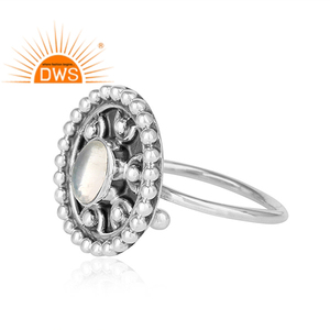 Ethiopian <b>Opal</b> Gemstone 925 Sterling <b>Silver</b> Antique Oxidized <b>Ring</b> Jewelry For Women Gift For Her Dainty Collection - Product Image 2