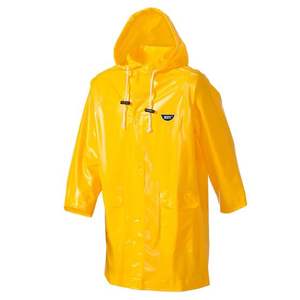 polyester <b>rubber</b> <b>rain</b> <b>coat</b> for men with reflective tape - Product Image 2