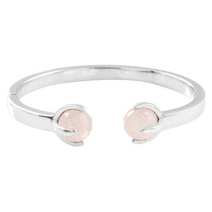 925สเตอร์ลิงเงินโรสควอตซ์อัญมณีปรับได้กำไลข้อมืออินเดียทำด้วยมือผู้จัดจำหน่าย - Product Image 1