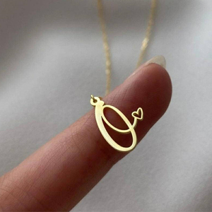 Collana iniziale a cuore in oro 18 carati personalizzata con collana a catena minuscola in acciaio inossidabile gioielli personalizzati regali <span class=keywords><strong>per</strong></span> la madre - Product Image 5