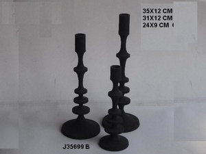 ที่วางเทียนแผ่นรองเทียนสีเทาชุด3ชิ้นสำหรับตกแต่งเชิงเทียนทรงกระบอกของตกแต่งในงานแต่งงาน - Product Image 6