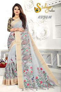 La plupart des gros Belle soie patola vintage colorée pour vêtements Saree en soie imprimé floral pour dames décontractées filles et femmes - Product Image 2