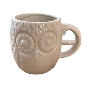كوب شاي وقهوة بومة كبير الحجم من السيراميك الأبيض بمقاس 20 أونصة - Product Image 1