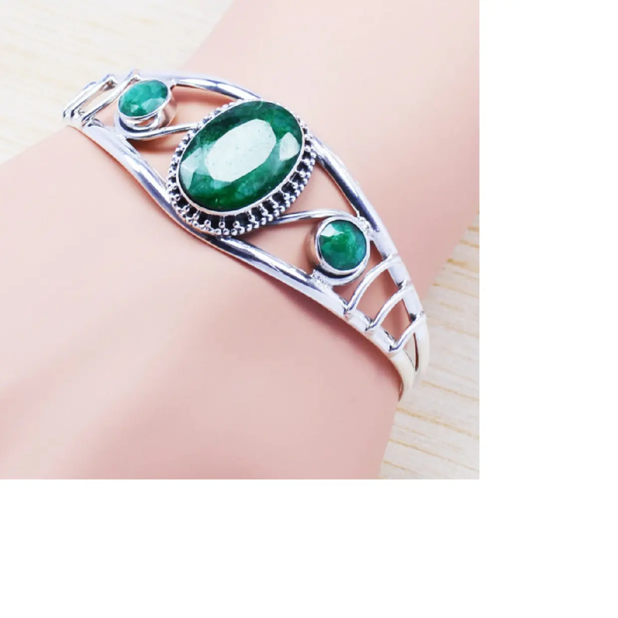 Custom Made Sterling Silver Finger Nhẫn Được Thực Hiện Bằng Cách Sử Dụng Đá Quý Bán Quý Có Sẵn Trong Tùy Chỉnh Thực Hiện Kích Cỡ