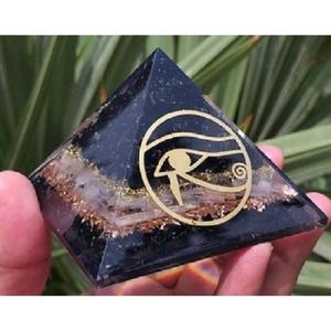 Obsidienne noire en cristal de guérison naturelle avec pyramide d'orgonite sélénite Pyramide d'orgone de meilleure qualité - Product Image 4