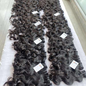 Vendedores de cabello virgen indio, máquina de extensión de cabello humano virgen sin procesar, trama de doble haz de cabello humano, precio al por mayor - Product Image 1