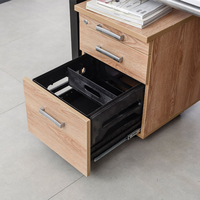 Meuble de rangement mobile Monster Furniture, style industriel moderne, en bois et métal, avec 3 tiroirs, haute qualité, pour bureau à domicile, finition poudrée