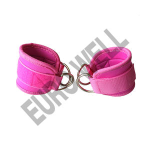 Confortable Gym Workout Fitness Cheville Sangles Double D Anneau Néoprène Rembourré Réglable Fitness Cheville Manchette - Product Image 2
