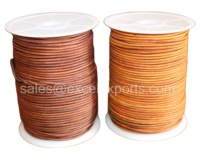 Cordons tressés en cuir véritable de qualité supérieure – Multi-usages pour la fabrication de bijoux, laisses pour chiens, poignées de sacs, lacets (1mm-2mm Tan/Antique)