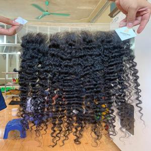 Peluca de encaje transparente/HD vietnamita/camboyano ondulado, paquetes rizados birmanos con encaje Frontal 13*4 13*6 cabello crudo 8-30 pulgadas - Product Image 1