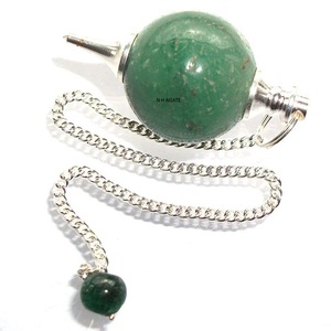 Péndulo decorativo de Reiki con forma de bola de Aventurina verde, péndulo curativo, compra en línea de ágata N H - Product Image 6