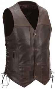 เสื้อกั๊กมอเตอร์ไซด์หนังแท้สำหรับผู้ชายเสื้อกั๊กมอเตอร์ไซด์หนังแท้เสื้อกั๊กหนังแท้ - Product Image 6