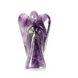 Aglace de pierre précieuse en améthyste sculptée et gravée de 2 pouces pour la décoration intérieure |   Offre à prix réduit - Product Image 1