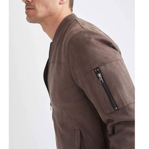 Custom Logo Men's Bomber Jacket Winter New Style Baseball with Chenille Embroidery Patch <b>Canvas</b> <b>Long</b> Length - Product Image 3