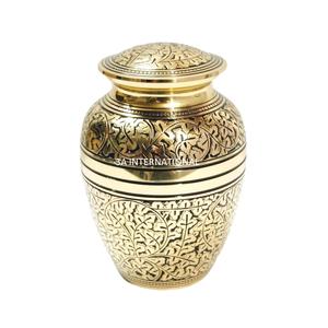 Gold Hand Carved Urn Funeral Service Accessories Cremation Urns <b>For</b> Adult Human <b>Ashes</b> Unique Style Human <b>Ashes</b> - Product Image 1