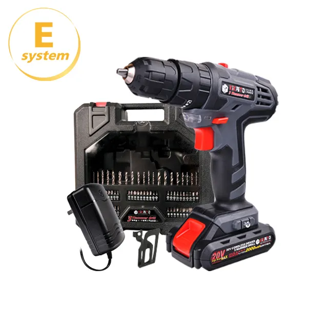 20V 3 in 1 Cordless Impact Driver/Martello Trapano/Cacciavite | 21 + 1 Coppia più di 73-Pezzo Accessori & Tool Box 20VED111