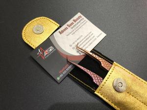 Pinzas de extensión de pestañas de acero inoxidable japonés de plasma de oro rosa, pinzas de pestañas de agarre de diamante, volumen de fibra puntiagudo privado - Product Image 6