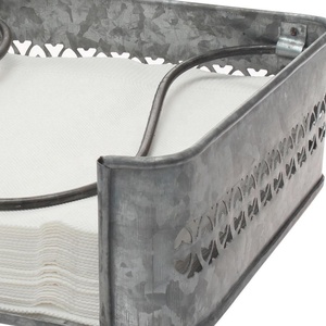 Galvanized Silver Metal <b>Napkin</b> Holder Wholesale Commercial Buyers Made in India Hot Selling Best 2022 New Design Customized - Product Image 3