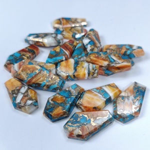 D'huître en gros Turquoise Semi-précieuses Cercueil Forme pierres précieuses Naturelles Pour La Fabrication De Bijoux - Product Image 2