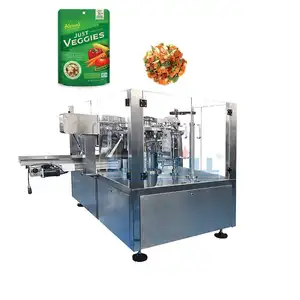 Automatic freeze dried sweet bagging machine vegetables mixed fruit and vegetable rotary zipper resealable bag packing machine
