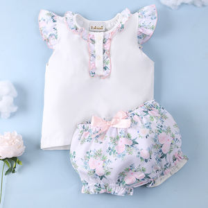 BB2367 Casual Girl Bloomers Lisianthus Vêtements imprimés floraux avec motif animal - Product Image 1