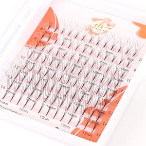 ขนตาปลอมสำเร็จรูป CharmLash เส้นใย PBT ของเกาหลี ฐานแหลมแบบเวียดนาม 5D 6D 8D 12D ขนตารัสเซียแบบวอลลุ่ม งอน CC ก้านสั้น หนา - Product Image 3
