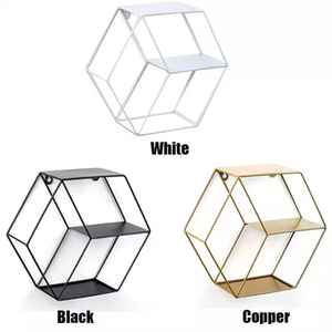 <b>STORAGE</b> <b>HOLDER</b> <b>RACK</b> WROUGHT IRON HEXAGON SHAPE - Product Image 1