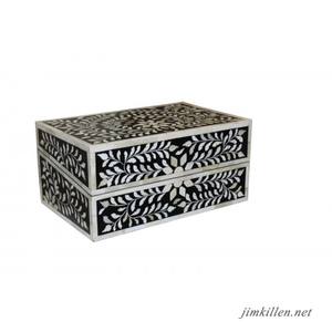 Handcrafted <b>Wooden</b> Storage <b>Box</b> with Resin Inlay Customized Size and Color Competitive Price for Wood Inlay <b>Jewelry</b> Boxes - Product Image 3