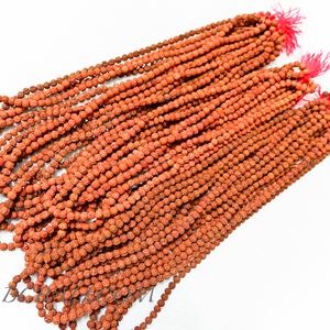 De una sola capa de madera Mala Rudraksa orgánico collares Natural hecho a mano al por mayor precio de 50 piezas envío gratis por vía aérea - Product Image 2