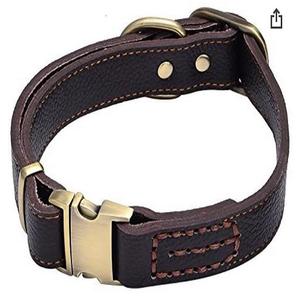 Premium Personally Handcrafted Leather Dog Collar with Durable Brass Fitting and Quick Release Buckle for All Dogs - Product Image 5