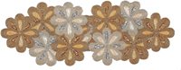 Chemin de Table en coton perlé, 1 pièce, couleur argent et or, décoratif, style ferme, noël