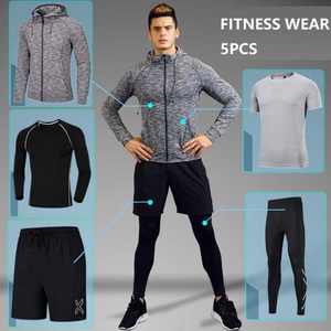 Vedo-Conjunto de compresión para hombre, ropa deportiva de secado rápido, transpirable, con logotipo personalizado, venta al por mayor, envío directo - Product Image 3