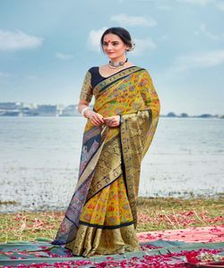 Banarasi Silk Sarees Party Wedding Indian Apparel - Product Image 2