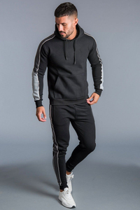 ชุดออกกำลังกายแบบมีซิปครึ่งสีสำหรับทั้งชายและหญิงชุดฝึกทำจากผ้าฝ้ายโพลีเอสเตอร์ราคาพิเศษ - Product Image 6