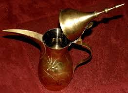 หม้อกาแฟทองเหลืองโบราณโบราณโบราณ Dallah สำหรับชาและกาแฟ - Product Image 4