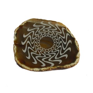 With Good Quality of Engraved Wave 2 Design <b>Agate</b> Slices <b>Coaster</b> : Engraved Wave 2 Design <b>Agate</b> Slices <b>Coaster</b> for Sale - Product Image 1