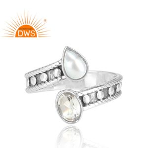 Bague en argent sterling 925 de conception ethnique indienne, fabricant de bijoux, collection classique - Product Image 2