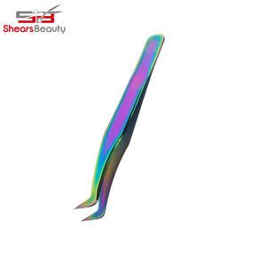 Custom Multi-Color <b>Rainbow</b> Volume Eyelash Tweezers Stainless Steel Lash Applicator for Eyelash Extensions - Product Image 4