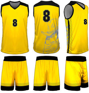 Men's Breathable Anti-Bacterial Quick Dry Basketball Uniform Dress Set Plus Size Jersey 100% Polyester - Product Image 5