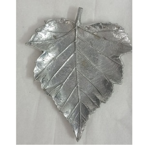 Bandeja para servir ensalada de frutas en forma de hoja de plata antigua, Plato decorativo para restaurante en casa, platos de cena de fiesta de estilo Ins, 100 Uds. - Product Image 2