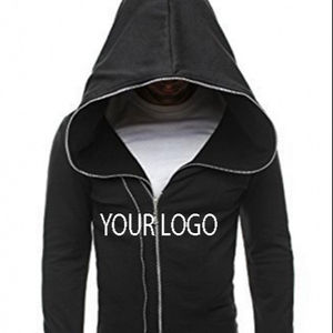 Sudadera con capucha personalizada para hombre, prenda deportiva de gran tamaño con cremallera, venta al por mayor - Product Image 1