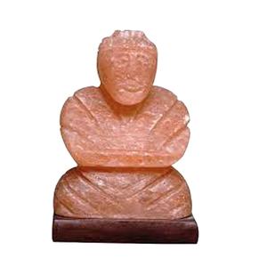 Lampe au sel de l'Himalaya Logo personnalisé Impression Technique sculptée Cadeau d'affaires de style bouddhiste Feng Shui écologique-Sian Enterprises - Product Image 1